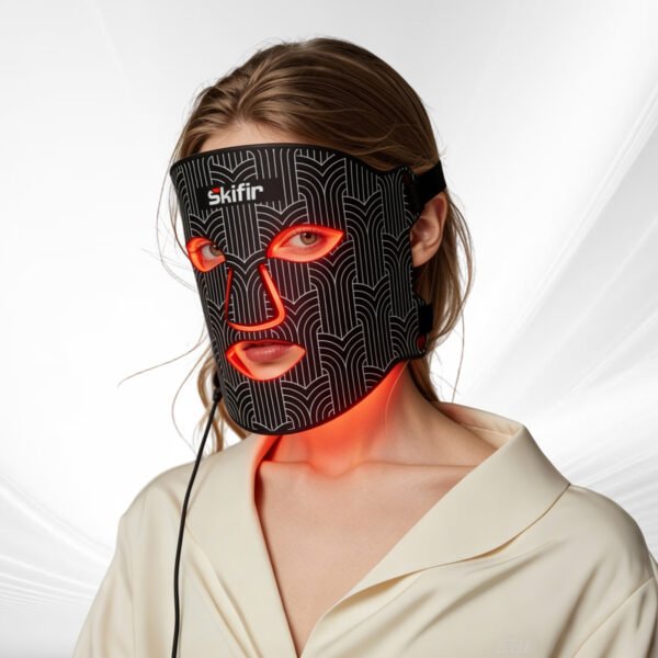 4 in 1 LED Mask 240 Chips Blue Red NIR Firming Glow Oil Soothe Rechargeable Silicone Home Skincare