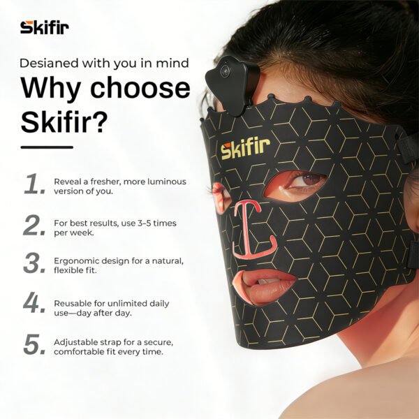 Handheld Silicone LED Mask Infrared Red Light Acne Removal Whitening