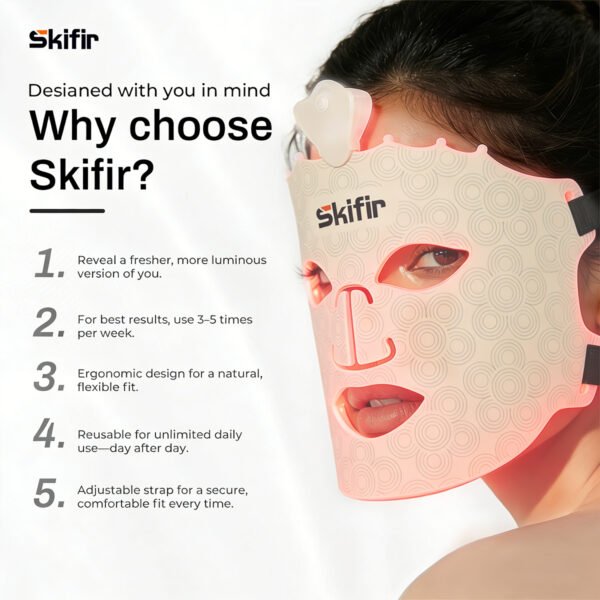 Handheld Silicone LED Mask Infrared Red Light Acne Removal Whitening