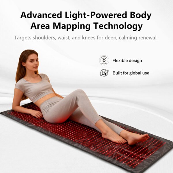 skifir Factory Wholesale Large Size Full Body Spa Salon Use LED Light Yoga Mat Infared Red Light Therapy Blanket