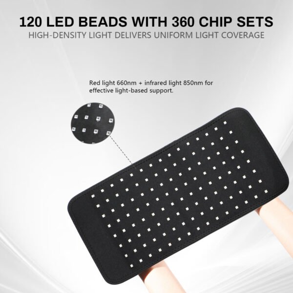 Red Light Therapy for Body Infrared Light Therapy for Shoulder Waist Muscle Upgraded 3 in 1 Led Beads 660nm Red Light &amp 850nm Near Infrared Light Therapy Belt