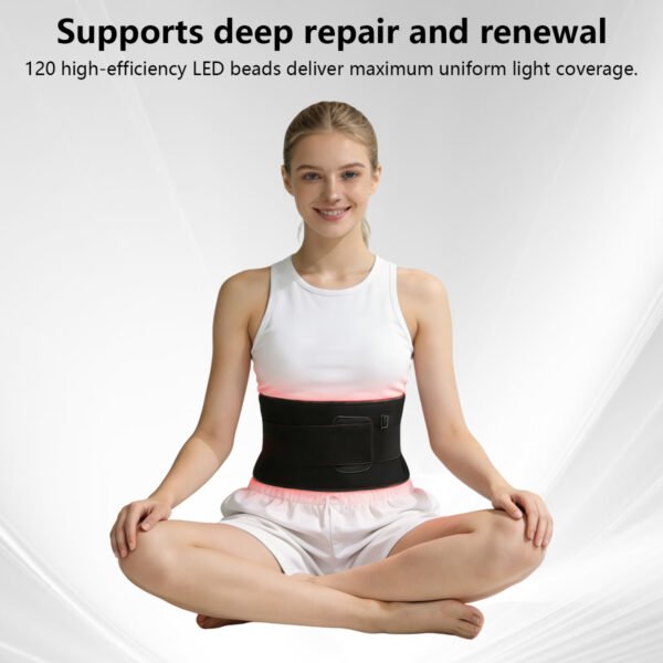 Red Light Therapy for Body Infrared Light Therapy for Shoulder Waist Muscle Upgraded 3 in 1 Led Beads 660nm Red Light &amp 850nm Near Infrared Light Therapy Belt