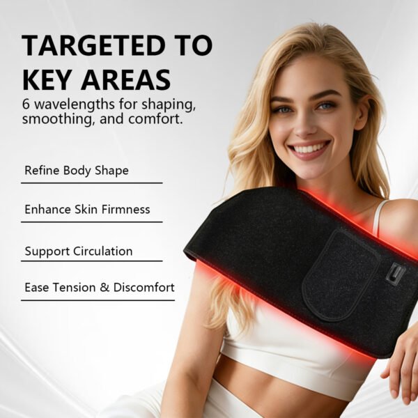Red Light Therapy for Body Infrared Light Therapy for Shoulder Waist Muscle Upgraded 3 in 1 Led Beads 660nm Red Light &amp 850nm Near Infrared Light Therapy Belt