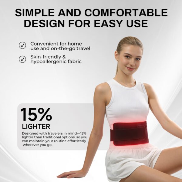 Red Light Therapy for Body Infrared Light Therapy for Shoulder Waist Muscle Upgraded 3 in 1 Led Beads 660nm Red Light &amp 850nm Near Infrared Light Therapy Belt
