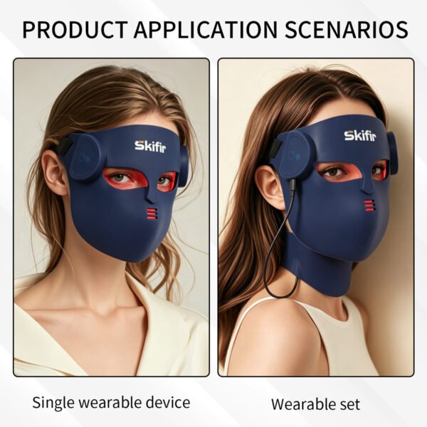 8 New Manufacturer LED Facial Mask 4D Red Light Therapy Face 460nm 630nm 520nm 850nm Red Light Therapy Mask